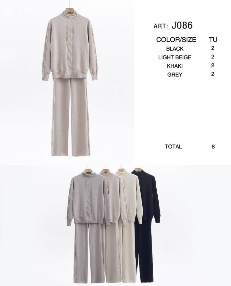 Komplet  damska (Francja produkt) Roz Standard, Mix Kolor .Paczka 8 szt